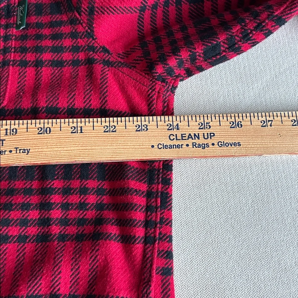 NWOT Woolrich Red‎ /Black Checkered Flannel Shirt Jacket /Pockets Men’s Size L